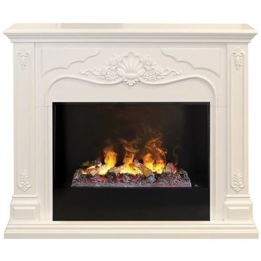 Изображение товара Электрокамин RealFlame Victoria 26 WT с 3D Cassette 630 и Black вставкой