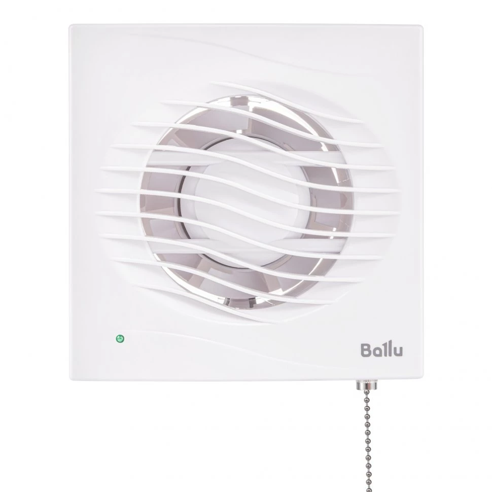 Изображение товара Вентилятор вытяжной Ballu BAF-AR 120 VP IP44 с обратным клапаном и тяговым выключателем