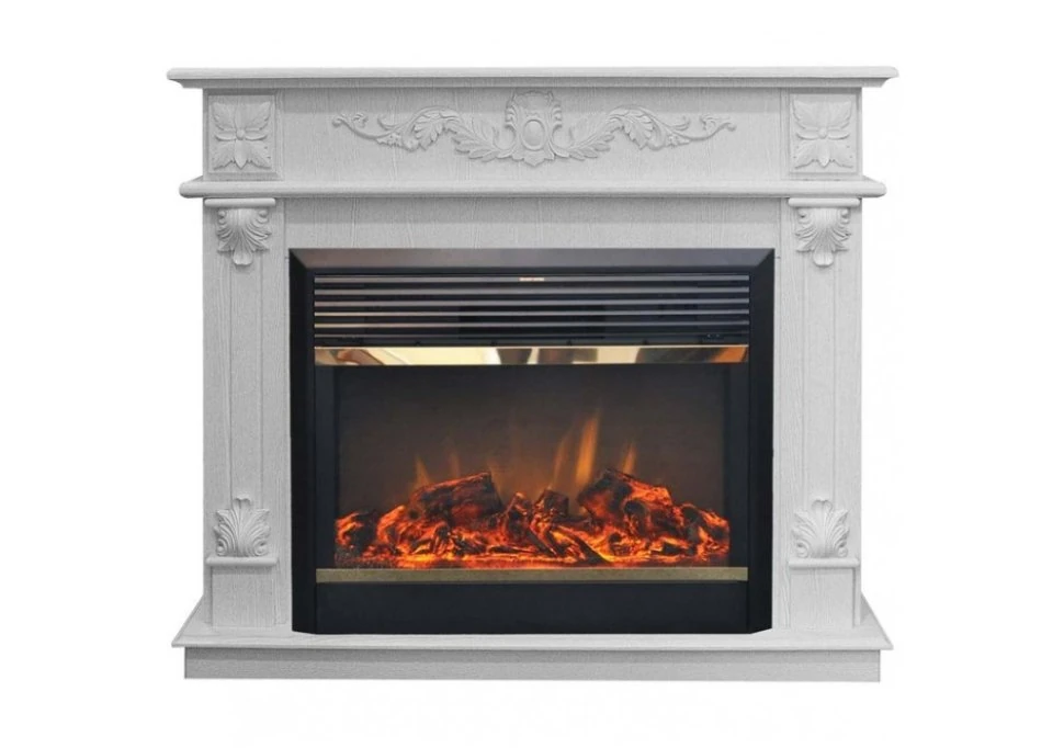 Изображение товара Каминокомплект RealFlame Philadelphia 25,5/26 WT с очагом MoonBlaze LUX Brass Изображение товара Каминокомплект RealFlame Philadelphia 25,5/26 WT с очагом MoonBlaze LUX Brass