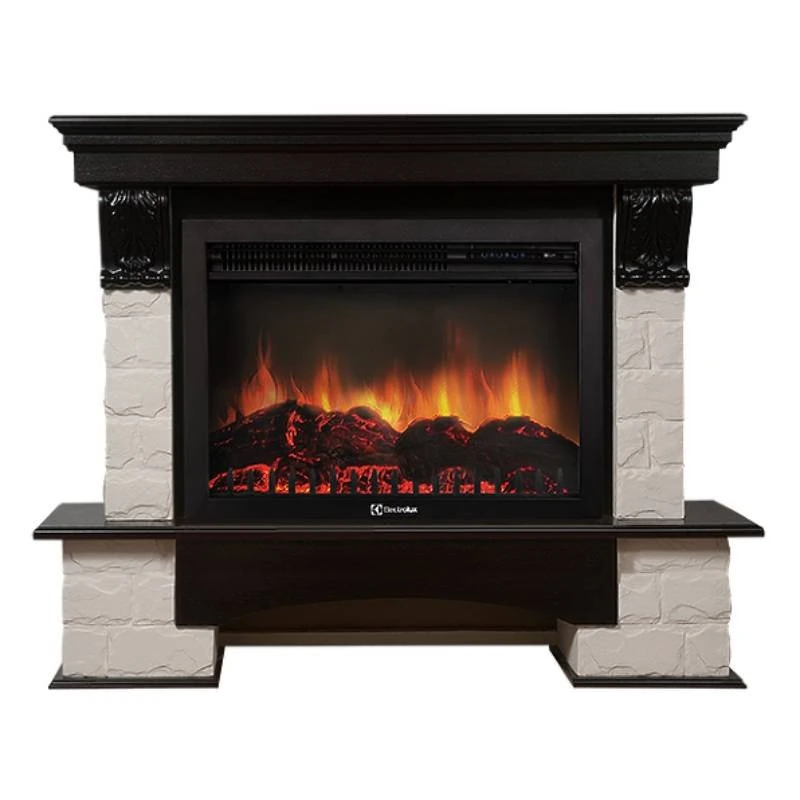 Изображение товара Электрокамин Firelight Forte 30S с очагом Electrolux 3020LS камень белый шпон темный дуб Изображение товара Электрокамин Firelight Forte 30S с очагом Electrolux 3020LS камень белый шпон темный дуб
