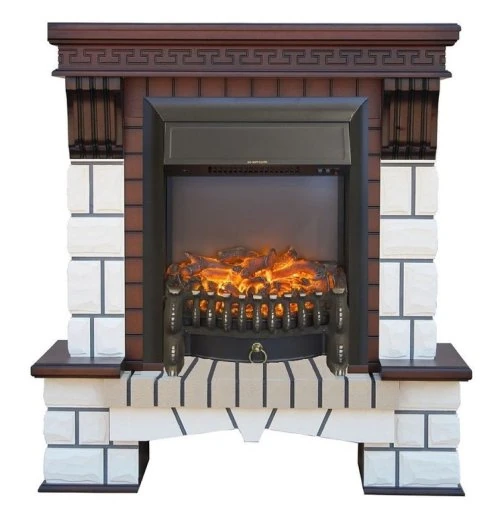 Изображение товара Каминокомплект RealFlame Stone new STD/EUG AO (DN) с очагом Fobos s Lux Black/Brass