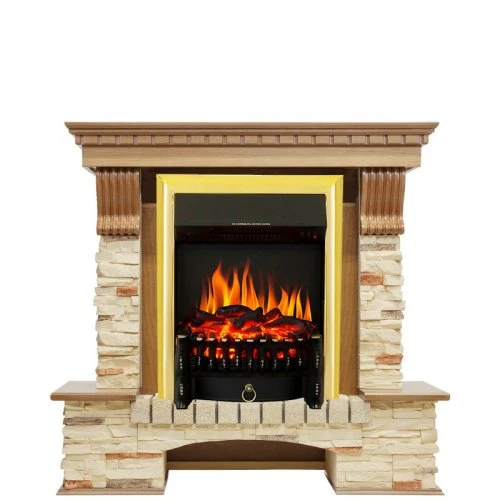 Изображение товара Каминокомплект Royal Flame Pierre Luxe сланец с очагом Fobos FX Brass