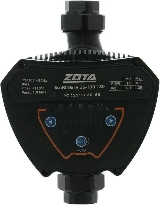 Изображение товара Циркуляционный насос Zota EcoRING IV 25-100 180 Изображение товара Циркуляционный насос Zota EcoRING IV 25-100 180