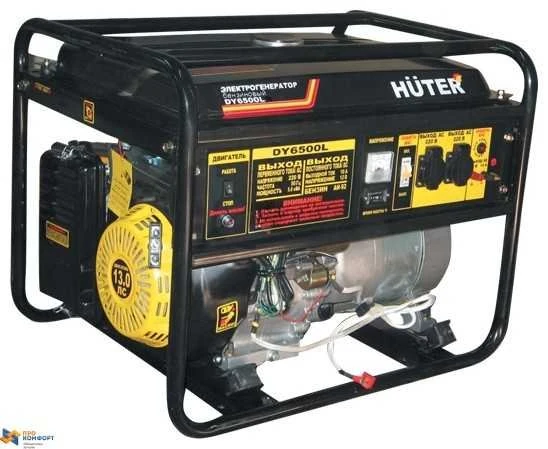 Изображение товара Бензиновый электрогенератор Huter DY6500L 5 кВт для дома и дачи