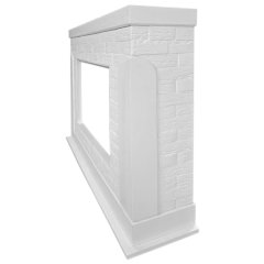 Портал Firelight Prestigio 30 камень белый/шпон белый дуб