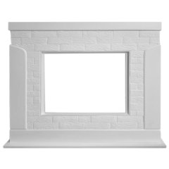 Портал Firelight Prestigio 30 камень белый/шпон белый дуб