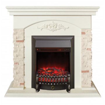 Каминокомплект RealFlame Neapolis WT с очагом Fobos Lux Black S