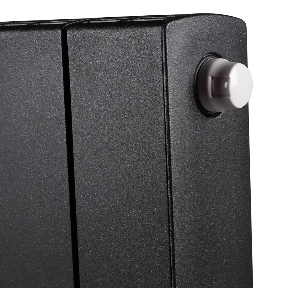 Биметаллический радиатор отопления Rifar Supremo Ventil SVR 500 14 секций нижнее правое подключение антрацит