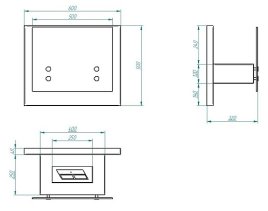 Биокамин настенный Zefire Polakr 600