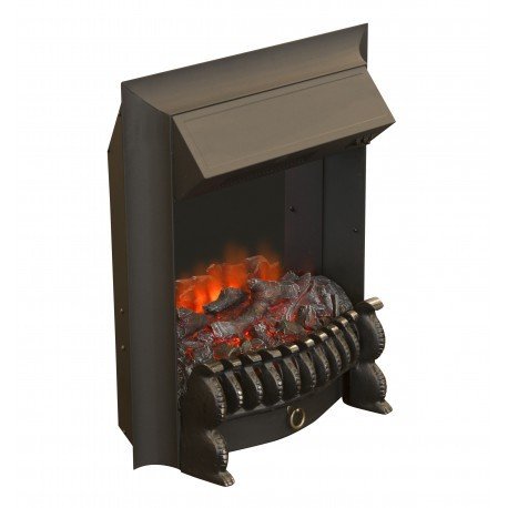 Изображение товара Электрокамин RealFlame Fobos Lux Black RC с эффектом живого пламени и пультом