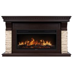 Каминокомплект Electrolux EFP/P-4220LS + портал Firelight Michigan 42/40/36 камень молочный/шпон темный дуб