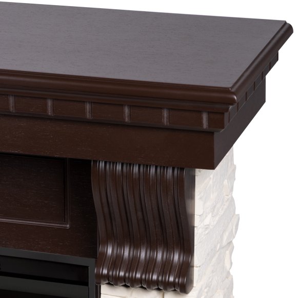 Каминокомплект Electrolux EFP/P-4220LS + портал Firelight Michigan 42/40/36 камень молочный/шпон темный дуб