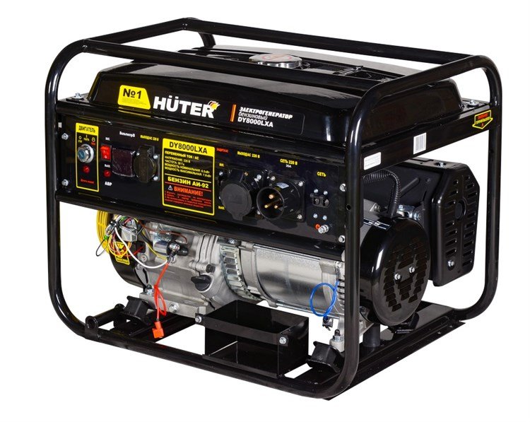 Бензиновый электрогенератор Huter DY8000LXA — фото 1