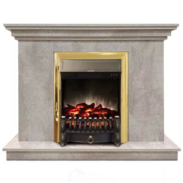 Каминокомплект Хорошие Камины Марс с очагом RealFlame Fobos Lux BR S цемент