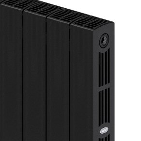 Биметаллический радиатор отопления Rifar Supremo 500 боковое подключение 6 секций антрацит