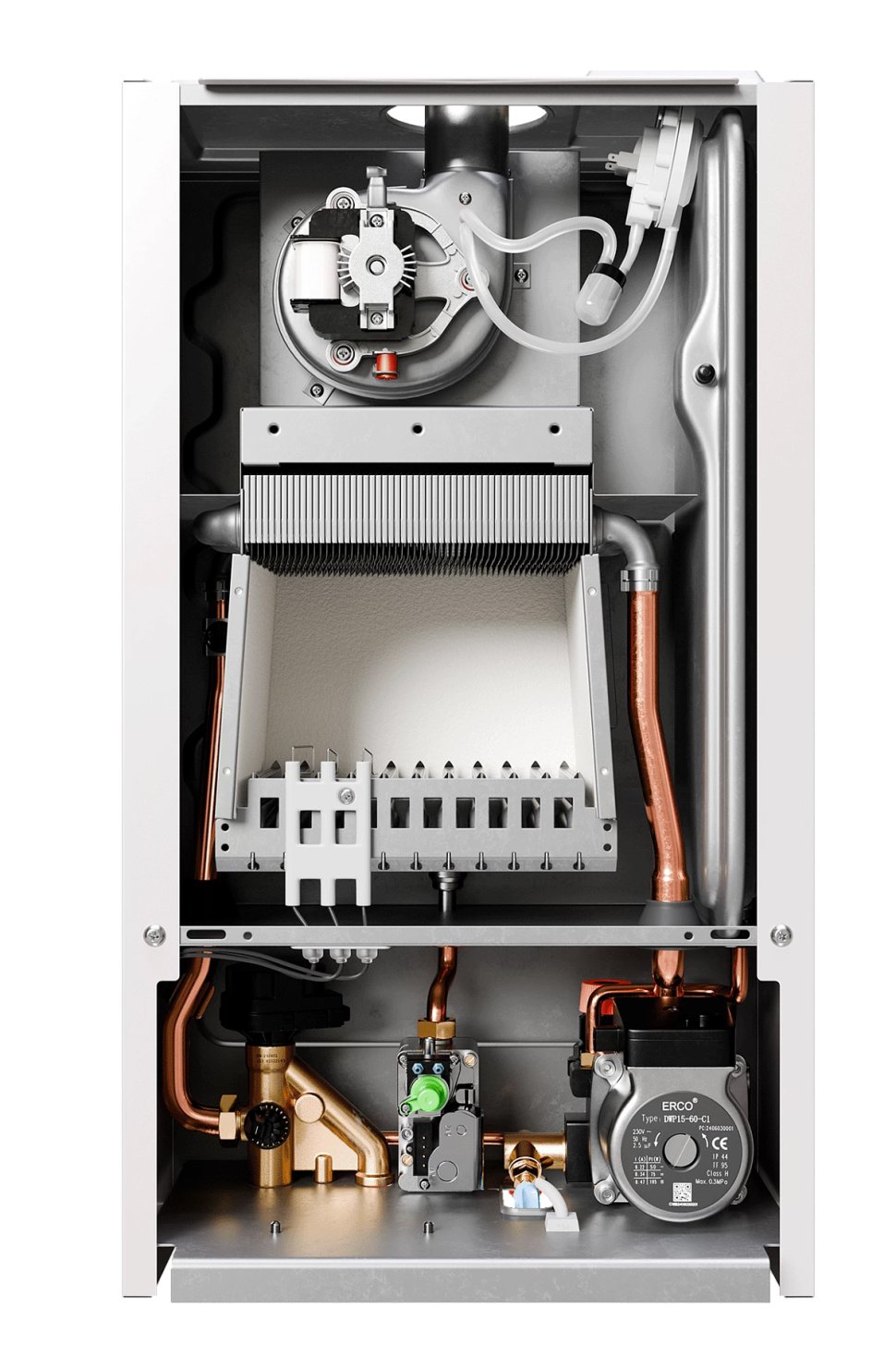 Настенный газовый котел E8 tempo GHD24V (белая стеклянная панель) — фото 7