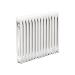Стальной трубчатый радиатор Теплофорт ТР3057 14 секций боковое подключение 3/4 белый глянец