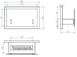 Биокамин настенный Zefire Polakr 800