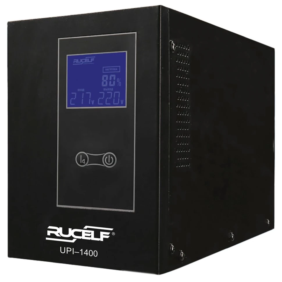 Изображение товара Источник бесперебойного питания Rucelf UPI-1400-24-EL 1400 ВА интерактивный Изображение товара Источник бесперебойного питания Rucelf UPI-1400-24-EL 1400 ВА интерактивный