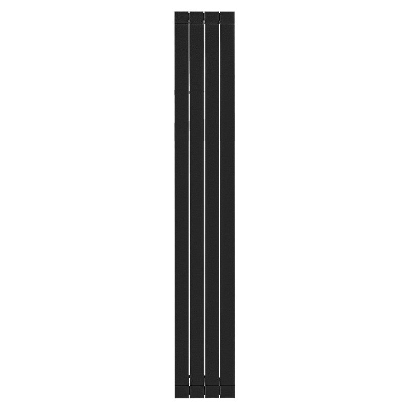Алюминиевый радиатор отопления Stout SRA-0110-20000704 Oscar 2000 4 секции боковое подключение черный — фото 1