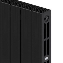 Биметаллический радиатор отопления Rifar Supremo 500 боковое подключение 12 секций антрацит