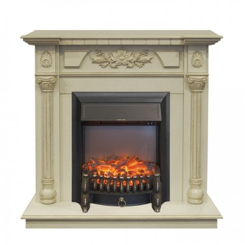 Каминокомплект RealFlame Dacota STD/EUG WT с очагом Fobos Lux Black S