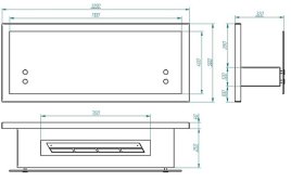 Биокамин настенный Zefire Polakr 1200