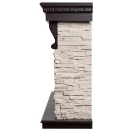 Портал Firelight Michigan 42/40/36 камень молочный/шпон темный дуб