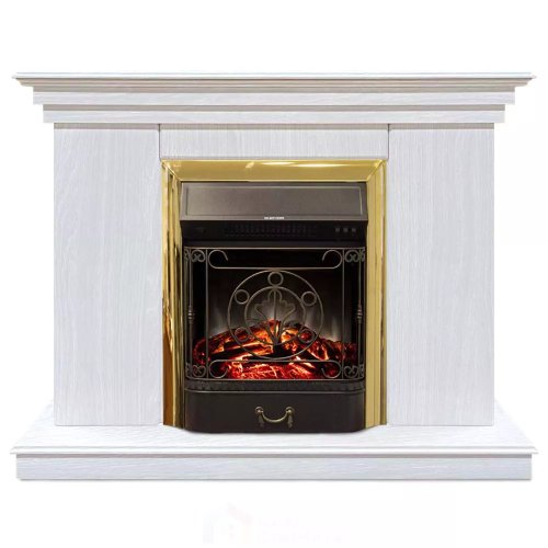 Каминокомплект Хорошие Камины Марс с очагом RealFlame Majestic Lux BR S белое дерево — фото 1