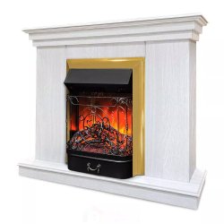 Каминокомплект Хорошие Камины Марс с очагом RealFlame Majestic Lux BR S белое дерево