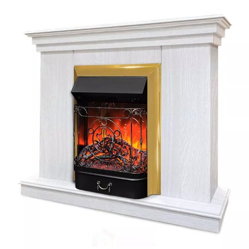 Каминокомплект Хорошие Камины Марс с очагом RealFlame Majestic Lux BR S белое дерево — фото 2