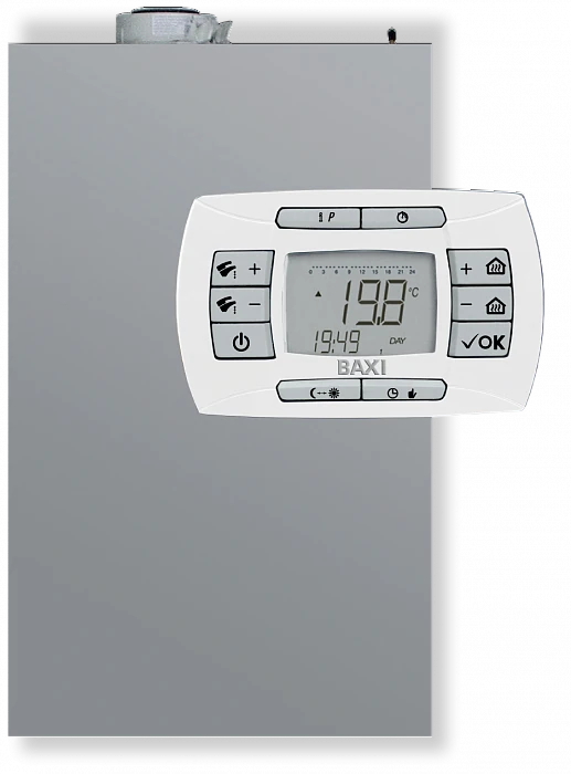 Изображение товара Настенный газовый котел Baxi LUNA IN PLUS 1.24 24.7 кВт высокая эффективность для частного дома Изображение товара Настенный газовый котел Baxi LUNA IN PLUS 1.24 24.7 кВт высокая эффективность для частного дома