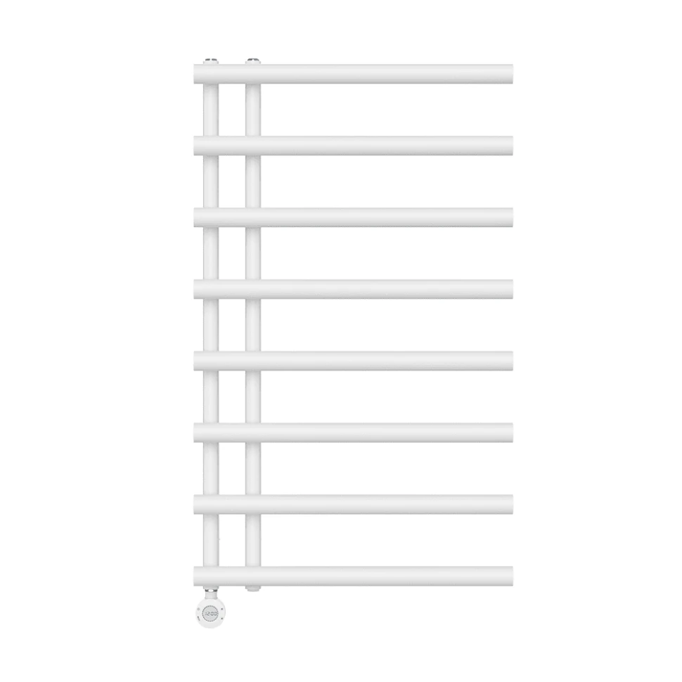 Изображение товара Электрический полотенцесушитель Primoclima Ridge 1000x600 8 трубок 400W белый Изображение товара Электрический полотенцесушитель Primoclima Ridge 1000x600 8 трубок 400W белый