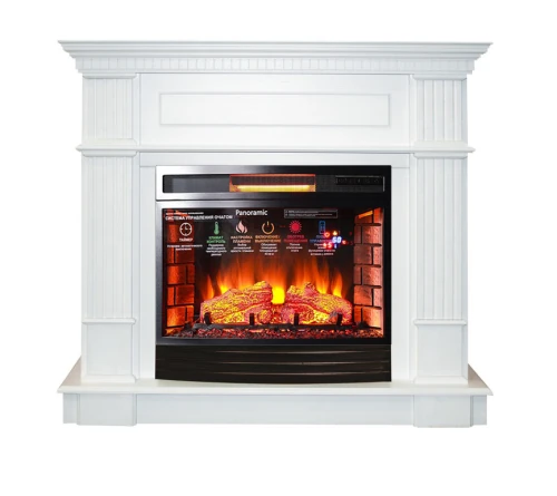 Изображение товара Каминокомплект Interflame Рим с очагом Panoramic 25 LED FX QZ белый