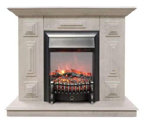 Изображение товара Каминокомплект Хорошие Камины Юпитер с очагом RealFlame Fobos Lux BL S цемент