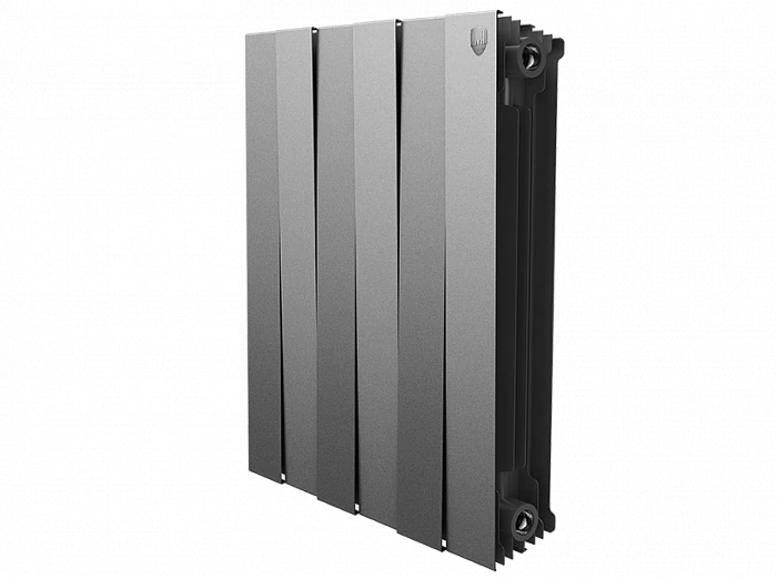 Изображение товара Биметаллический радиатор отопления Royal Thermo PianoForte 500 new 8 секций Silver Satin Изображение товара Биметаллический радиатор отопления Royal Thermo PianoForte 500 new 8 секций Silver Satin