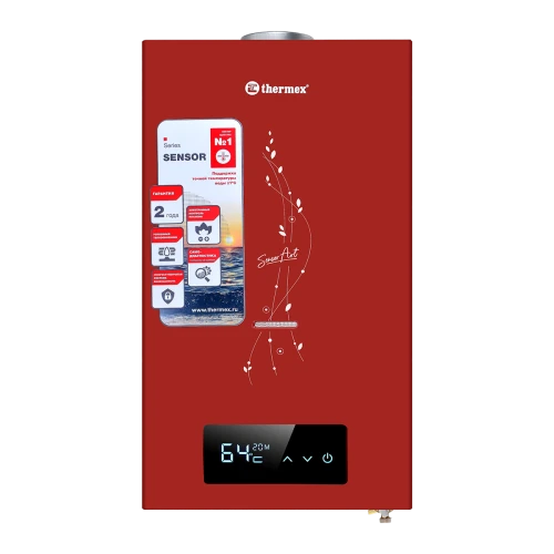 Изображение товара Газовый проточный водонагреватель Thermex S 20 MD Sensor Art Red