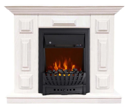 Изображение товара Каминокомплект Хорошие Камины Юпитер с очагом Royal Flame Aspen Black белое дерево