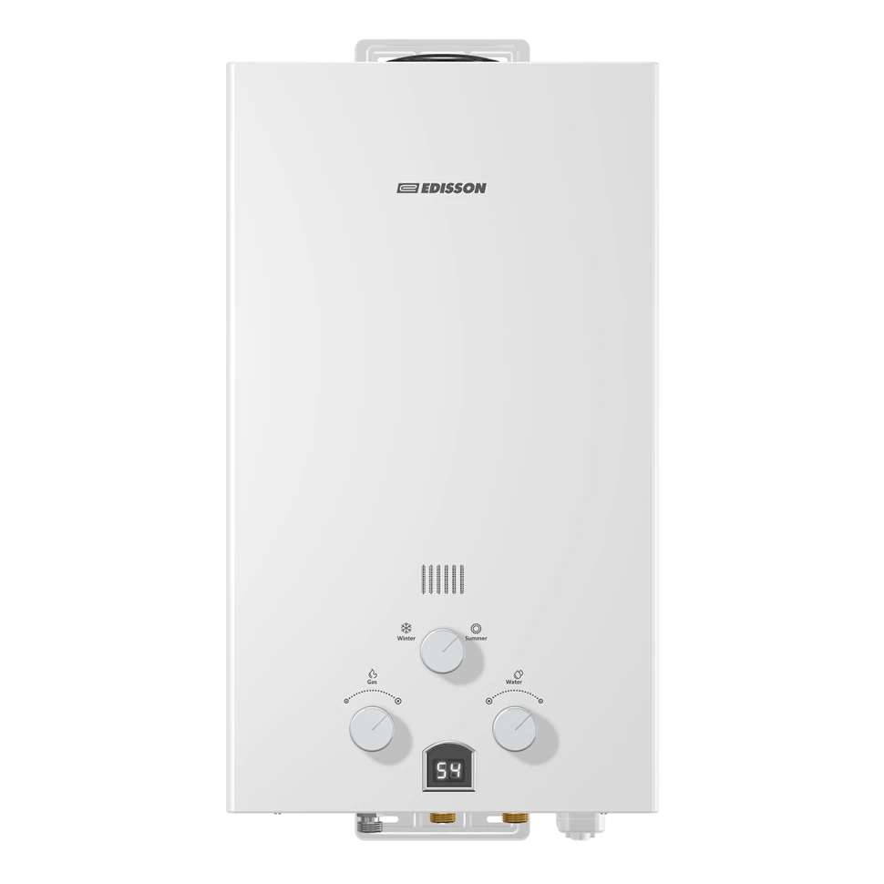 Изображение товара Водонагреватель проточный газовый Edisson ECO PRO 20 кВт для дома и дачи Изображение товара Водонагреватель проточный газовый Edisson ECO PRO 20 кВт для дома и дачи