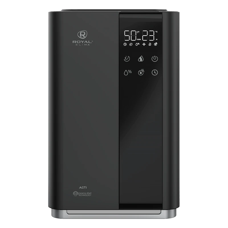 Изображение товара Увлажнитель воздуха Royal Clima RUH-AS450/5.0E-BL с ёмкостью 5 л и тёплым паром Изображение товара Увлажнитель воздуха Royal Clima RUH-AS450/5.0E-BL с ёмкостью 5 л и тёплым паром