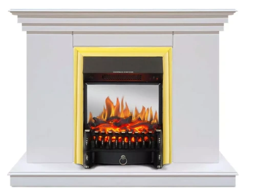 Изображение товара Каминокомплект Хорошие Камины Марс с очагом Royal Flame Fobos FX M Brass белый