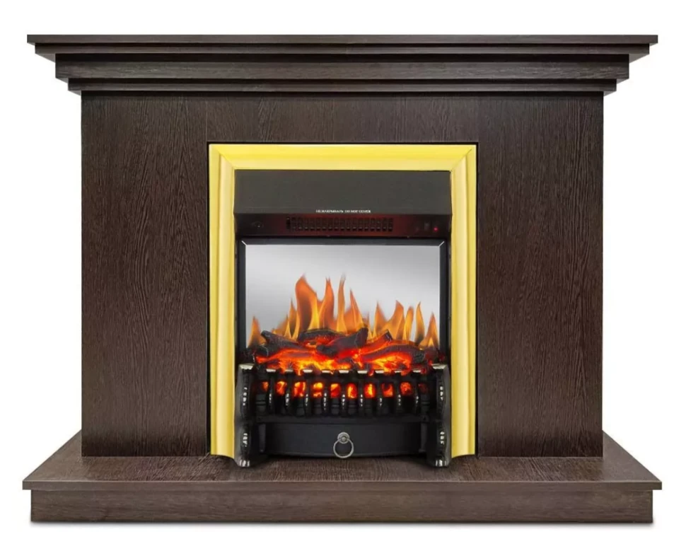Изображение товара Электрокамин Хорошие Камины Марс с очагом Royal Flame Fobos FX M Brass 110 см белый