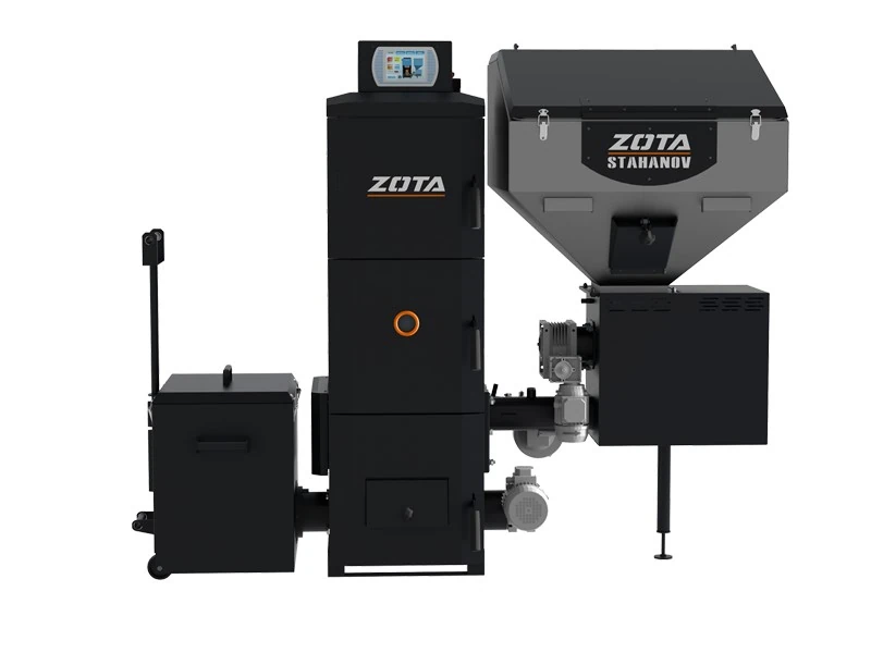 Изображение товара Твердотопливный автоматический котел Zota Stahanov Black-45 45 кВт для индивидуального отопления Изображение товара Твердотопливный автоматический котел Zota Stahanov Black-45 45 кВт для индивидуального отопления