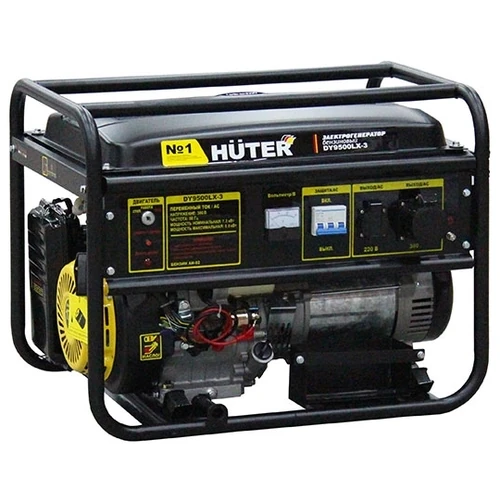 Изображение товара Бензиновый электрогенератор Huter DY9500LX-3
