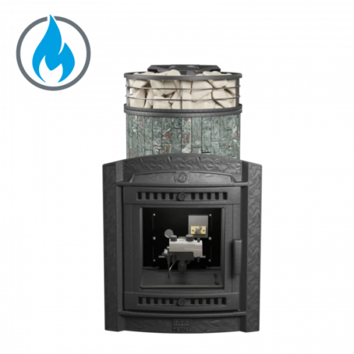 Изображение товара Печь банная PROMetall Атмосфера L Змеевик ламель+сетка с газовой горелкой