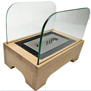 Изображение товара Настольный электрокамин Zefire Timber светлое дерево 19x30x24 см