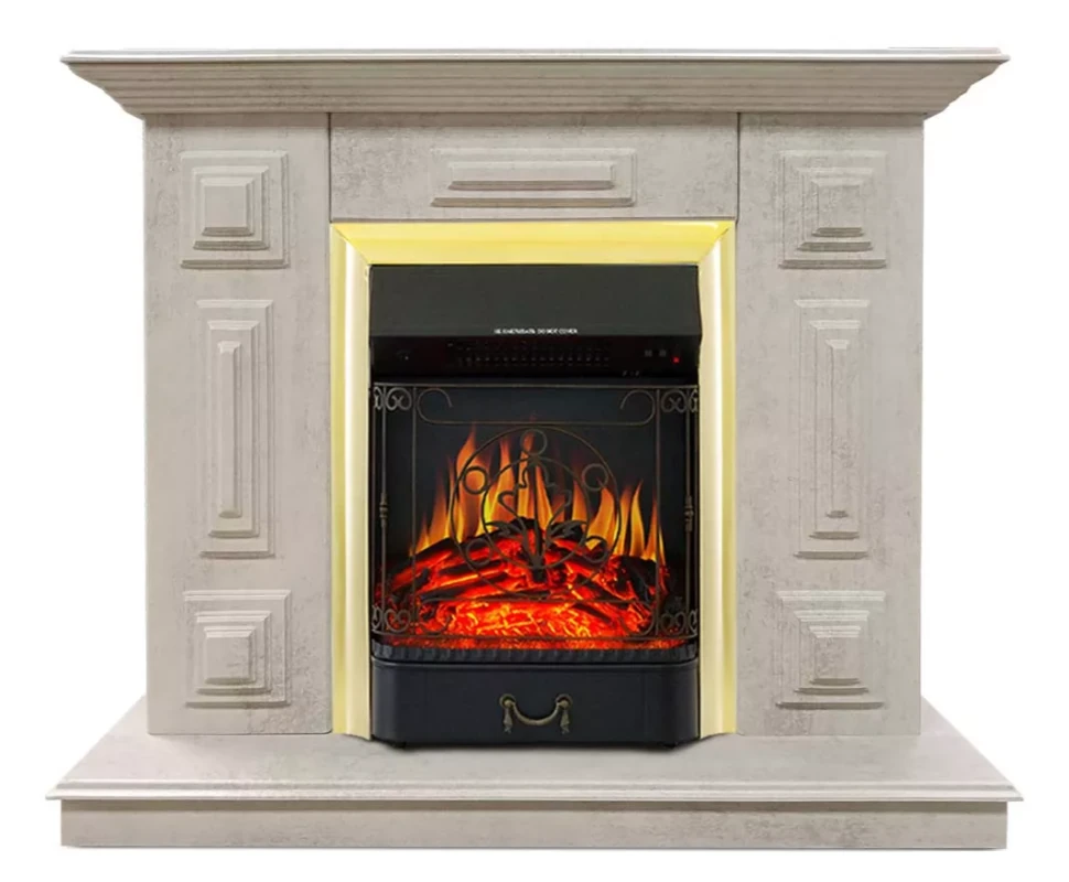Изображение товара Каминокомплект Хорошие Камины Юпитер с очагом Royal Flame Majestic FX Brass