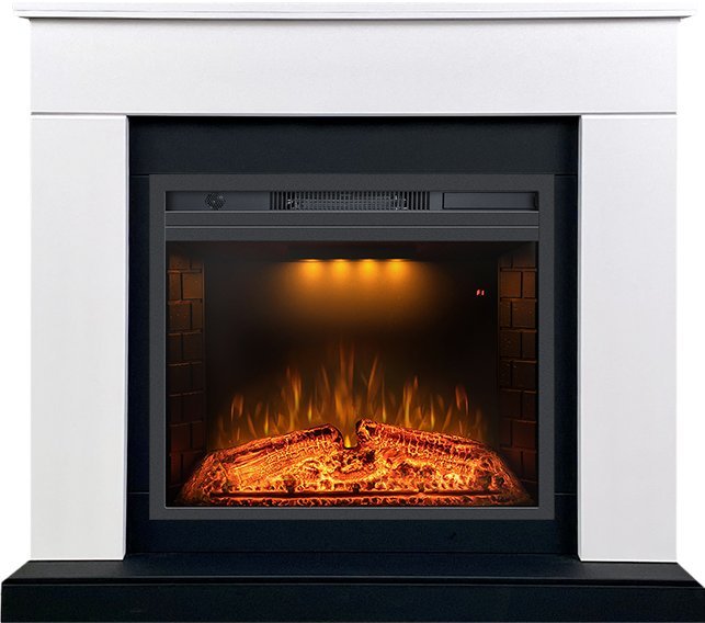 Каминокомплект Royal Flame Bergen 23 CRM (Разборный) с очагом Emerald 23 белый с черным — фото 1