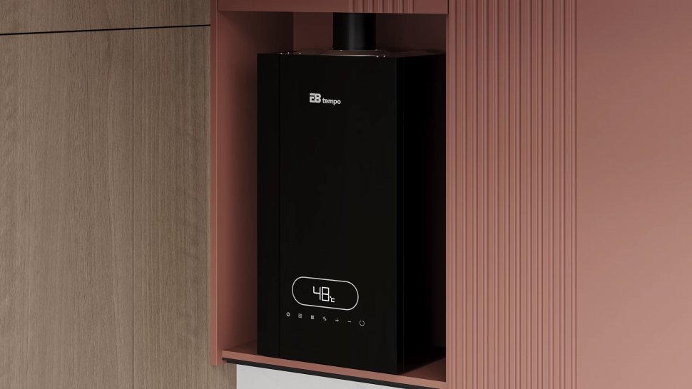 Настенный газовый котел E8 tempo GMC24V (черная стеклянная панель)