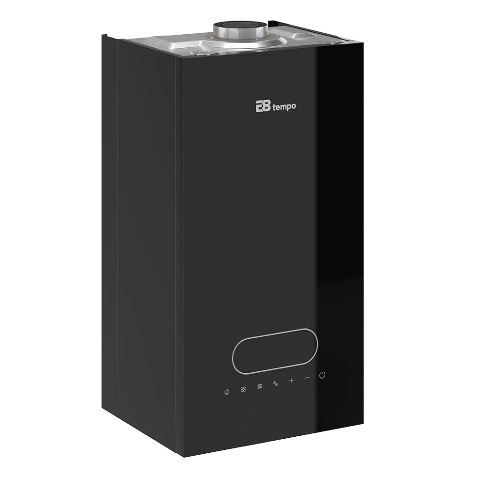 Настенный газовый котел E8 tempo GMC24V (черная стеклянная панель)